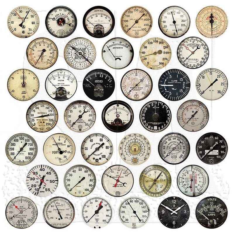 Tim Holtz - Idea-ology - Gauge Dials - Klokken