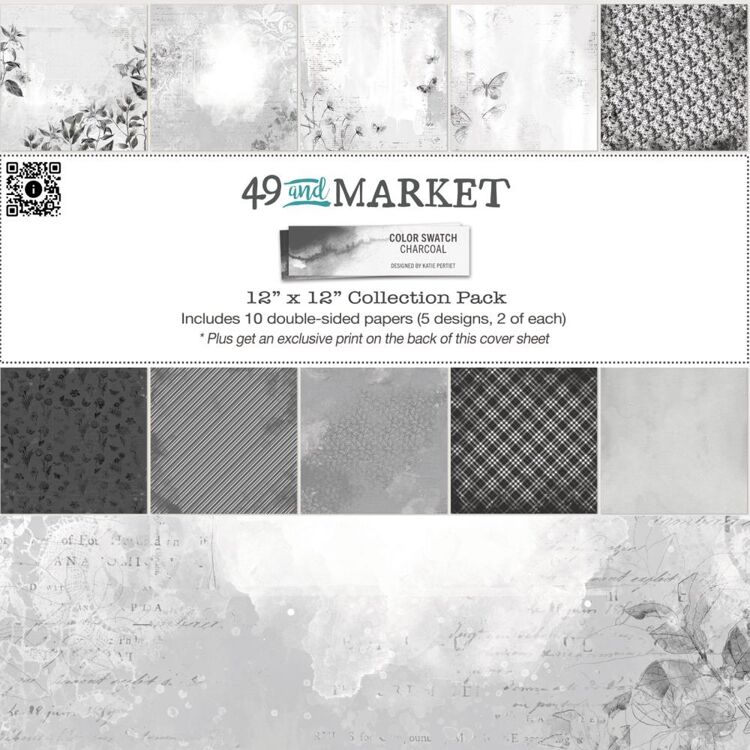 49 and Market - Color Swatch Charcoal 12 x 12 Collection Pack