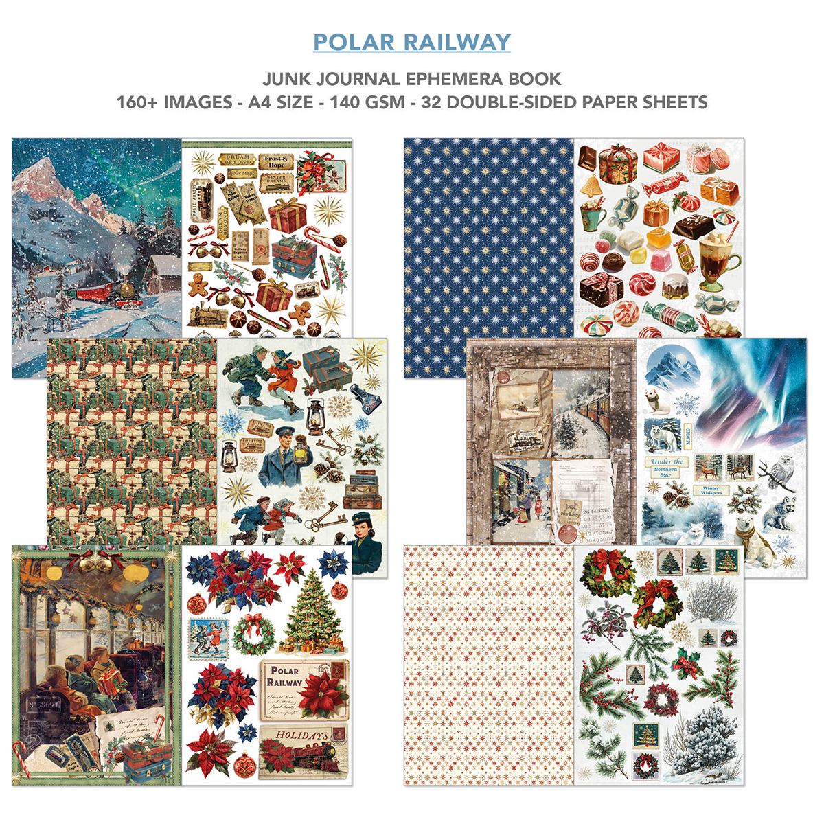 Ciao Bella Junk Journal book Polar Railway