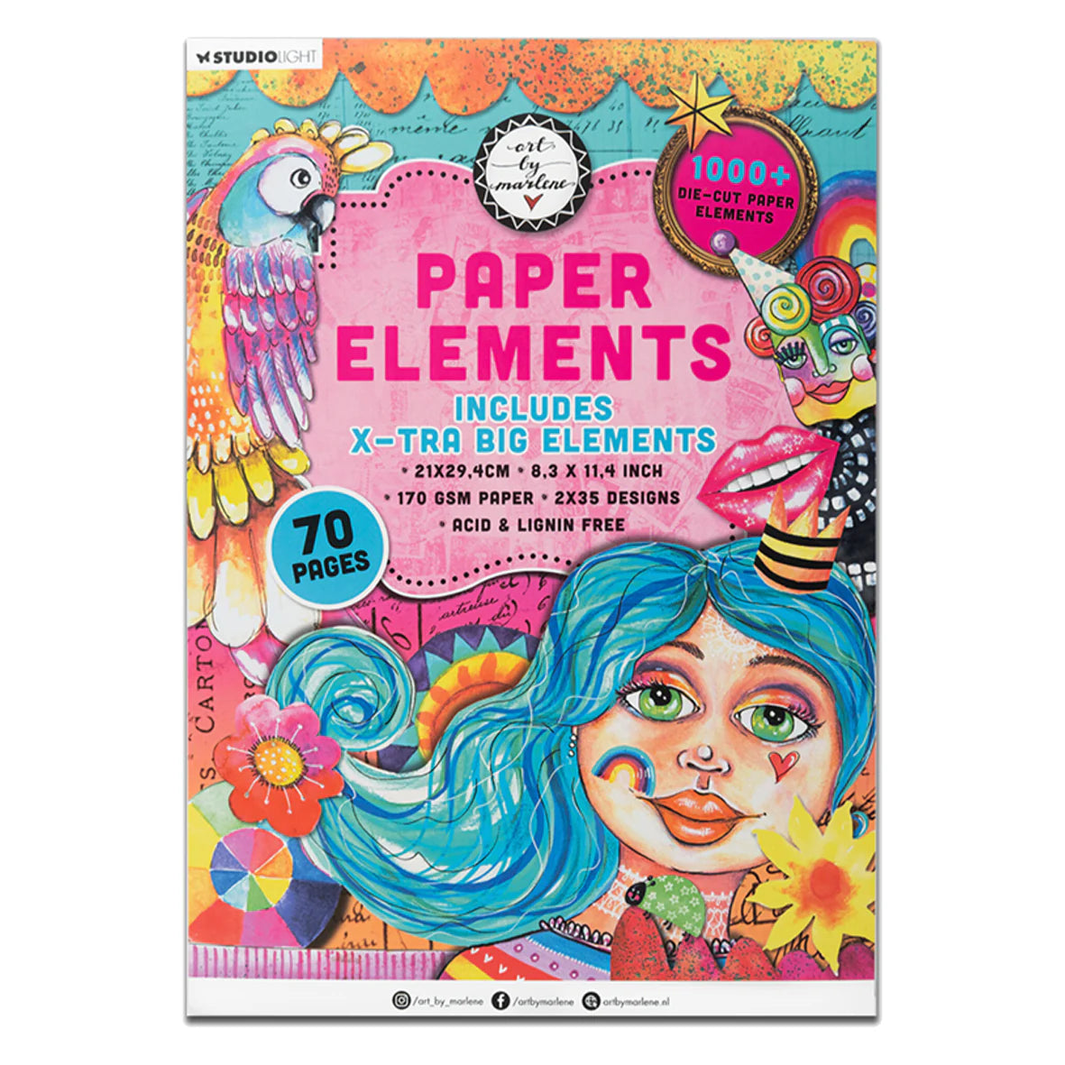 Art by Marlene - Paper Elements 70 pages, 1000+ die-cut paper elements