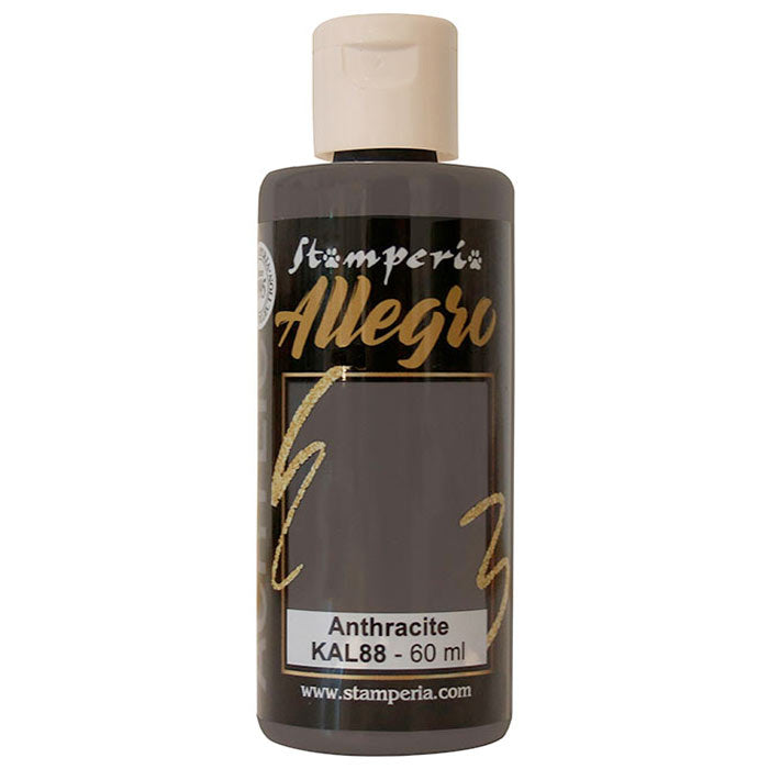 Stamperia Allegro Acrylic Paint Anthracite 60 ml