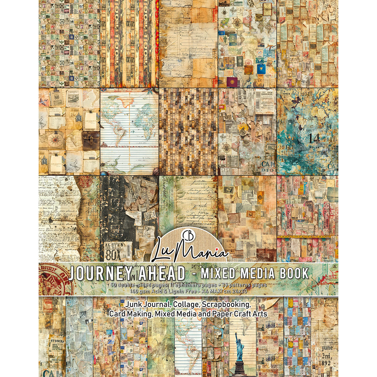 Ciao Bella - Journey ahead craft mix A4 maxi mixed media book