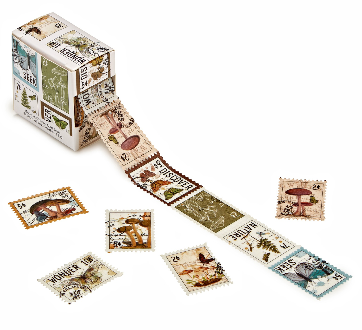 49 and Market - Vintage Artistry Nature Study - Postage tape washi tape