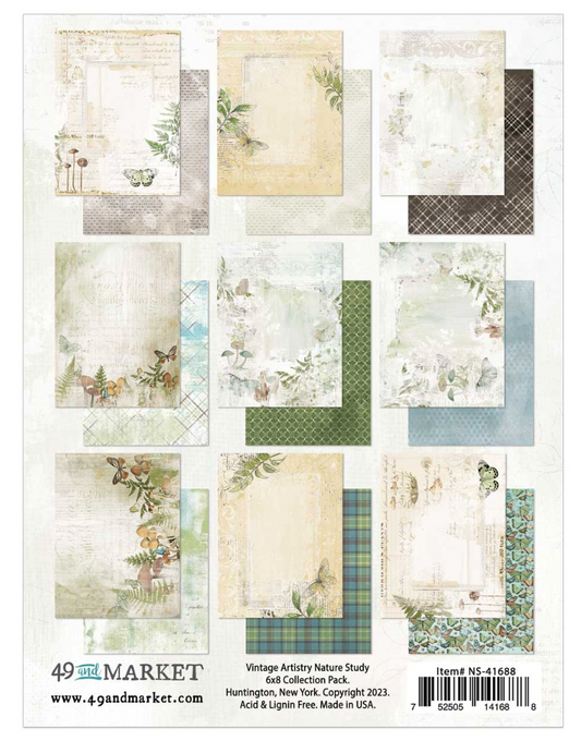 49 and Market - Vintage Artistry Nature Study - 6x8 inches Collection Pack