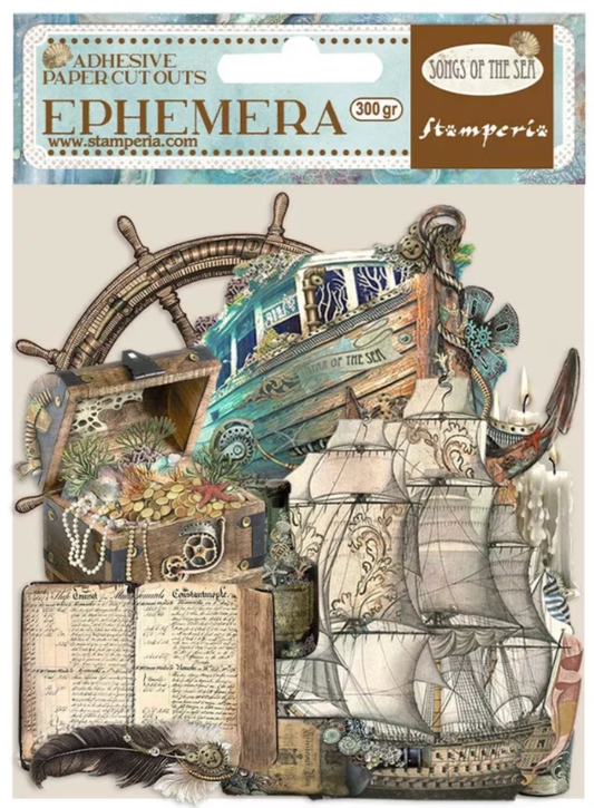 Stamperia Ephemera Songs of the Sea sailing ships