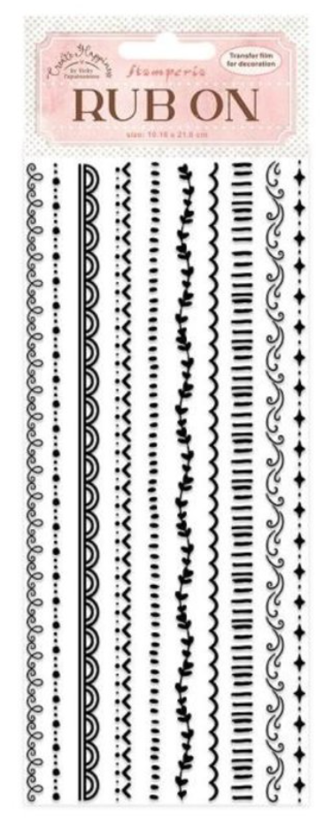 Stamperia - Create Hapiness Border Black Rub on