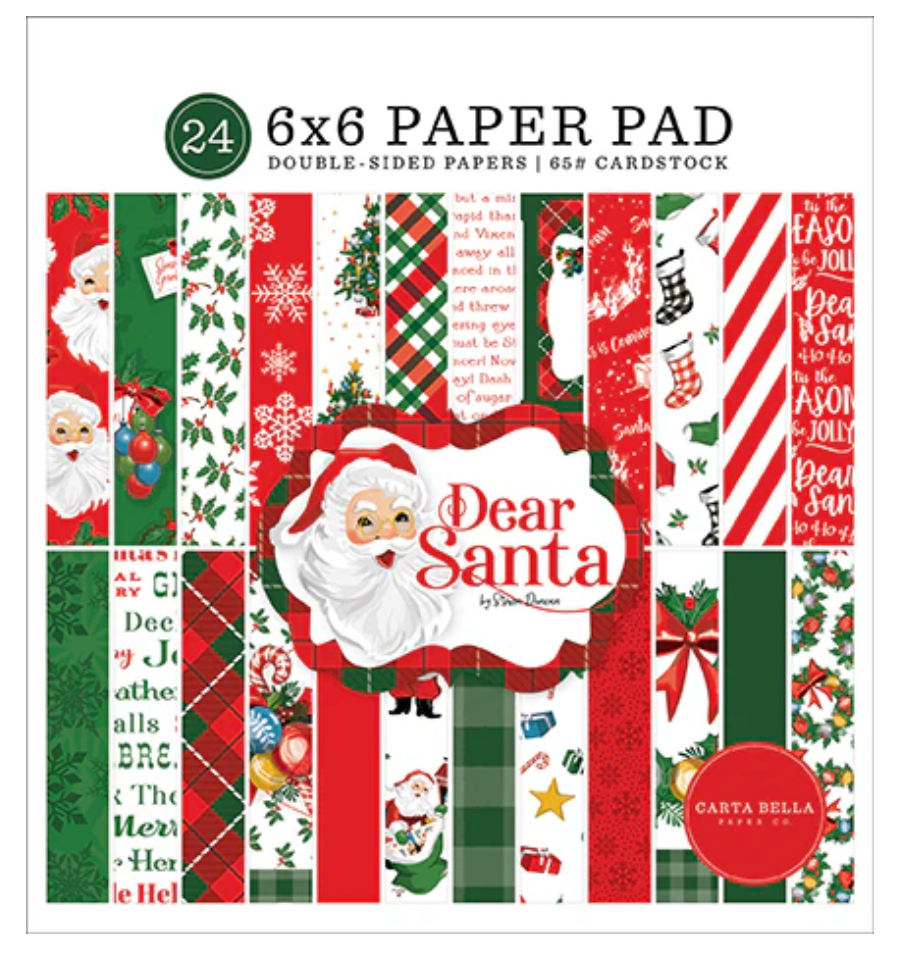 Lieber Weihnachtsmann, 15 x 15 cm großer Papierblock