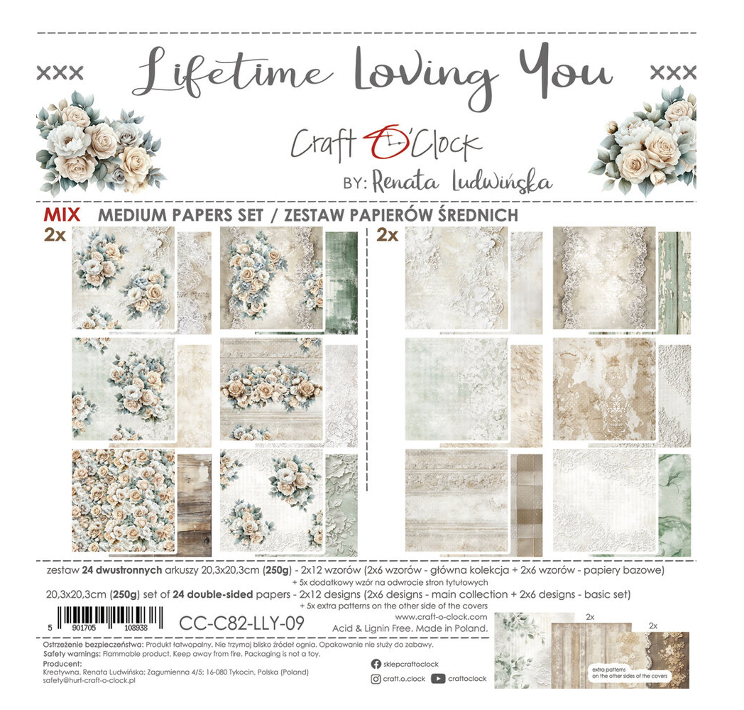 Craft o' clock - Lifetime Loving You - Mix Medium Paper Set