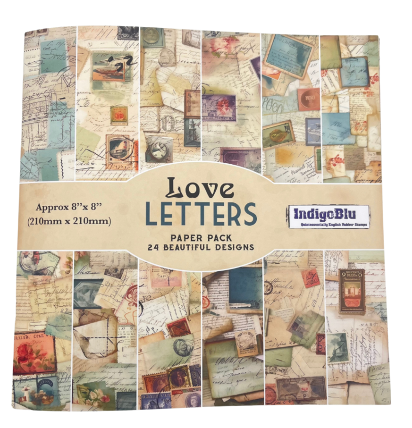 IndigoBlu - Love Letters 8x8 Zoll Papierblock