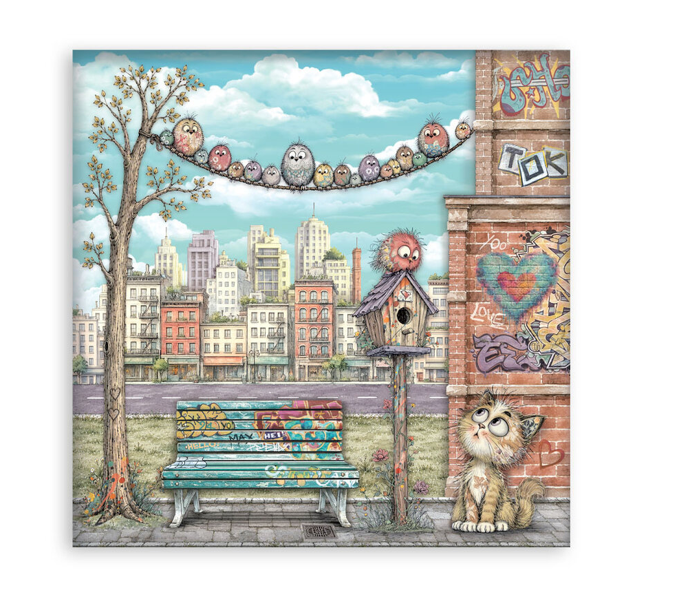 Stamperia - Furry Friends 2 8x8 Inch Paper Pack (Single Face)