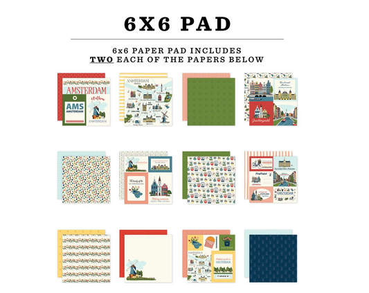 Carta Bella - Amsterdam 6x6 Inch Paper Pad