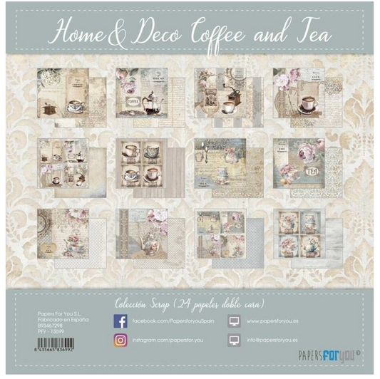 Papers for You - Home & Deco Coffee and Tea Collection 8x8 inch