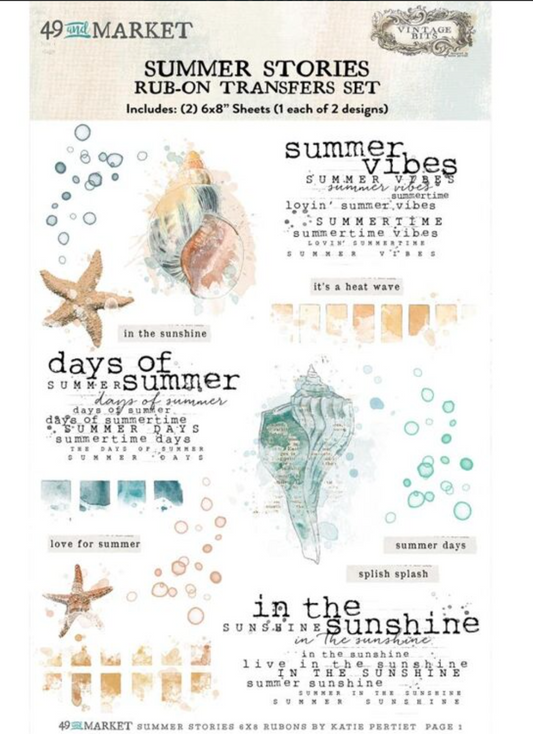 49 and Market - Rub-On Transfers Set