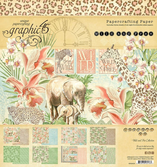Graphic 45 Wild & Free-Papierpaket