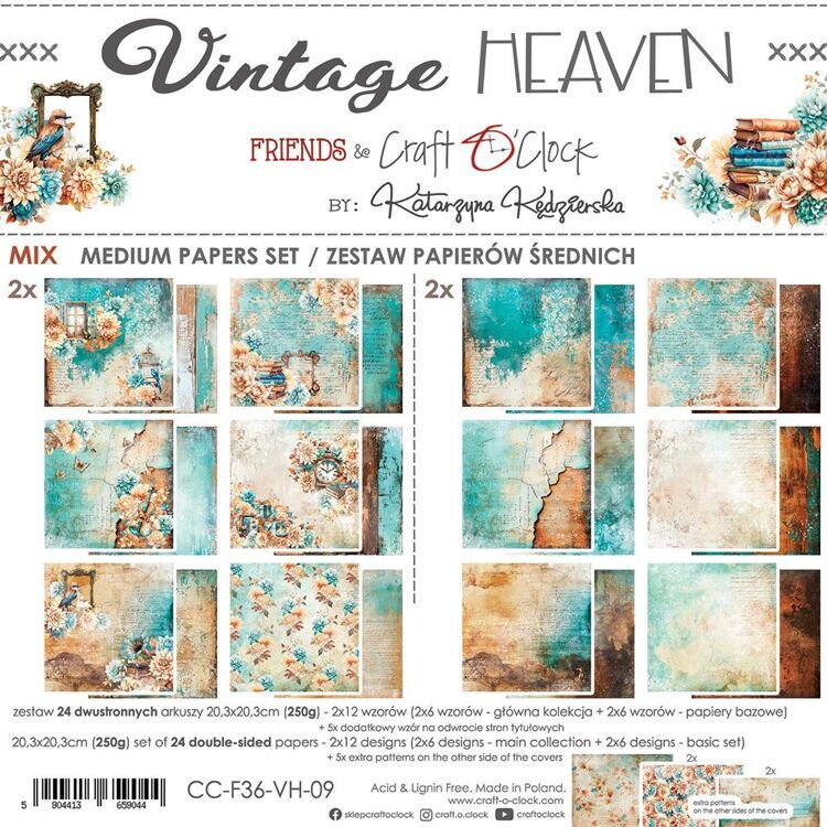 Craft o' clock Vintage Heaven Papierset Mix