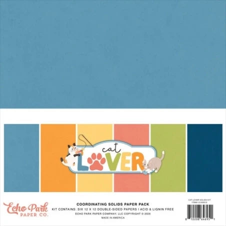 Echo Park - Cat Lover Coordinating Solids Paper Pack