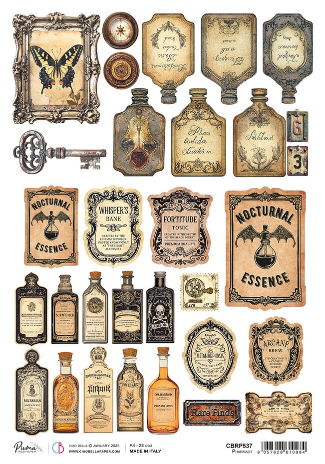 Ciao Bella Kuriositätenkabinett Reispapier A4