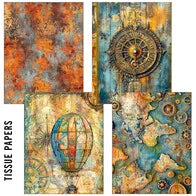 Ciao Bella - Past Time Bastelmix gemischtes A5-Papierpaket (8 Stück)