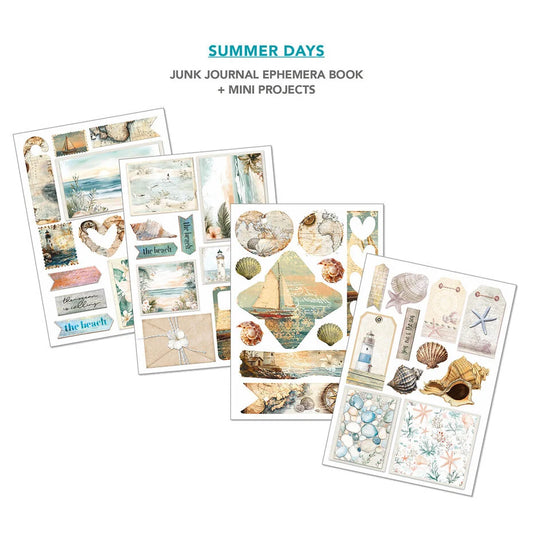 Ciao Bella - Summer days A4 junk journal ephemera book (32 pcs)