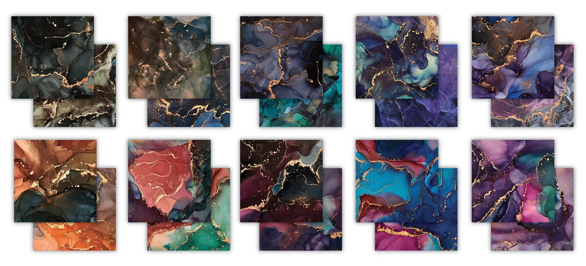 Craft Consortium paper pad Ink drops Midnight