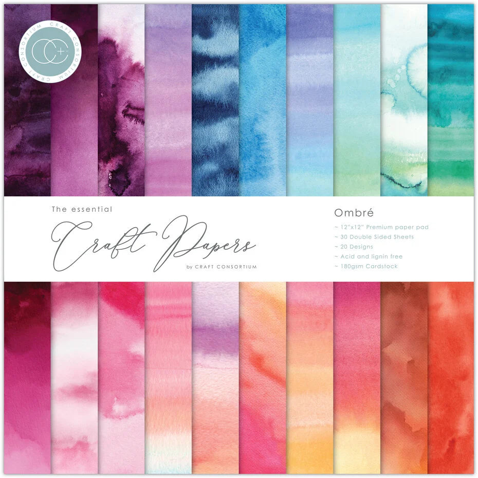 Craft Consortium - Paper pad - Ombre - 12x12 inch