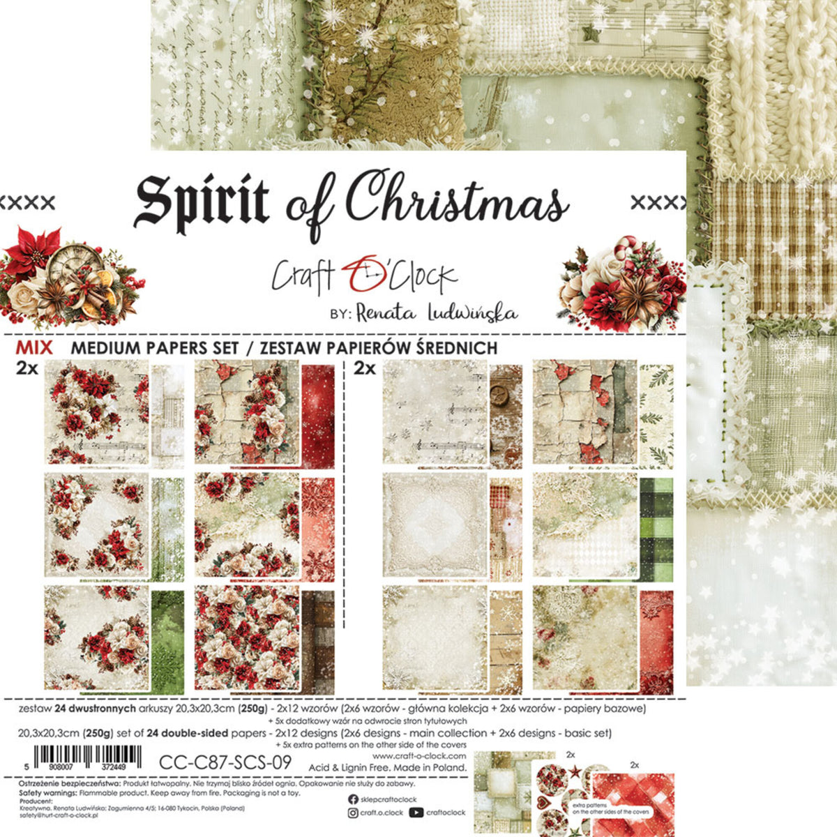 Craft o' clock Spirit of Christmas papers