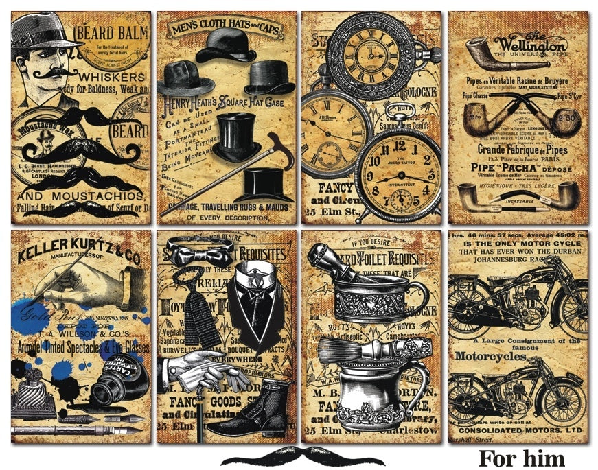 Decorer - For Him 7x10.8 cm scrapbook paper