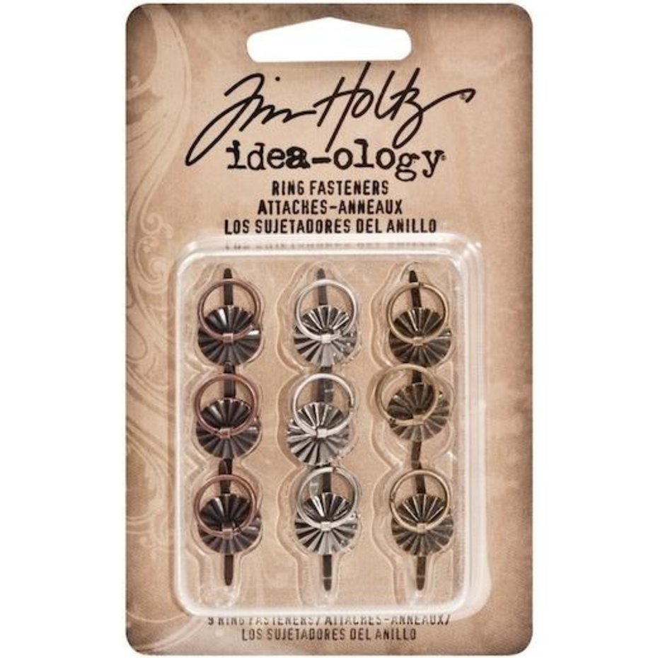 Idea-ology Tim Holtz Ring Fasteners (9 stuks)