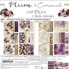 Craft o' clock - Plum & Caramel Mix Medium Paper Set