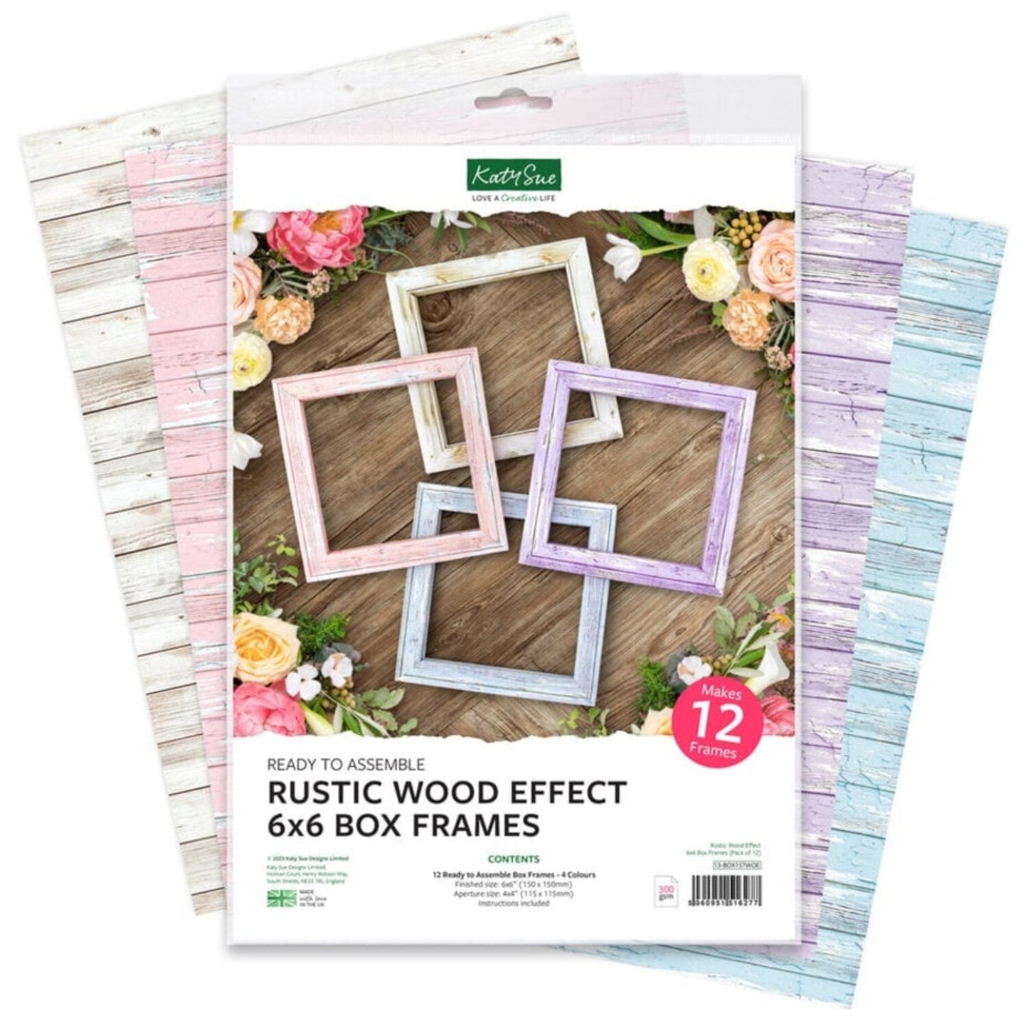 Katy Sue - Rustic Wood Effect 6x6 Box Frames