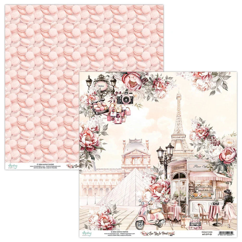 Mintay Papers See you in paris Scrapbooking papers
