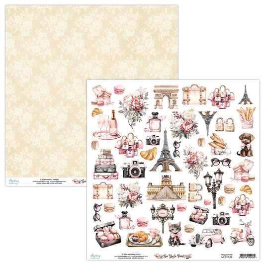 Mintay Papers See you in paris Scrapbooking papers