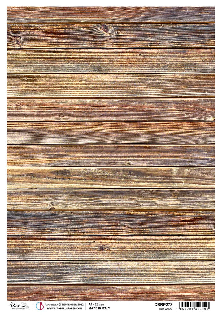 Ciao Bella - Rice Paper - Old Wood