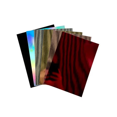 Paper Favourites Chrome Silver A4 Mirror Card Glossy 250 gsm