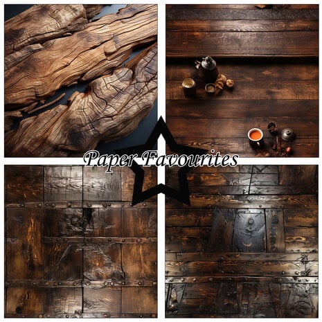 Paper Favourites Woodwall 12x12 Zoll Papierpaket