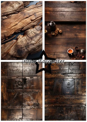 Paper Favourites Woodwall A5 Papierpaket