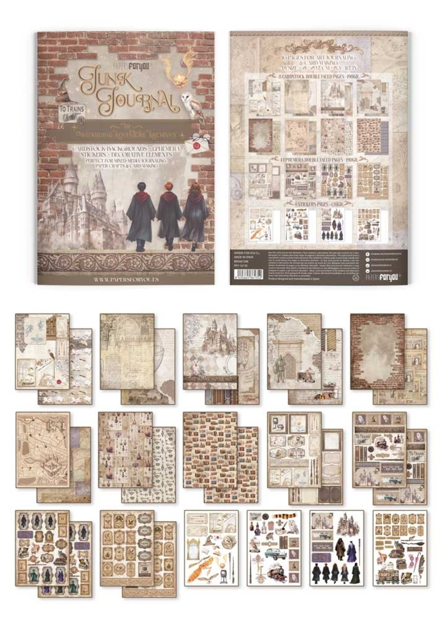 Papers For You junkjournal Wizarding adventure Archives