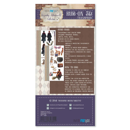 Papers for you - Zaubererabenteuer III 3D Rub-on