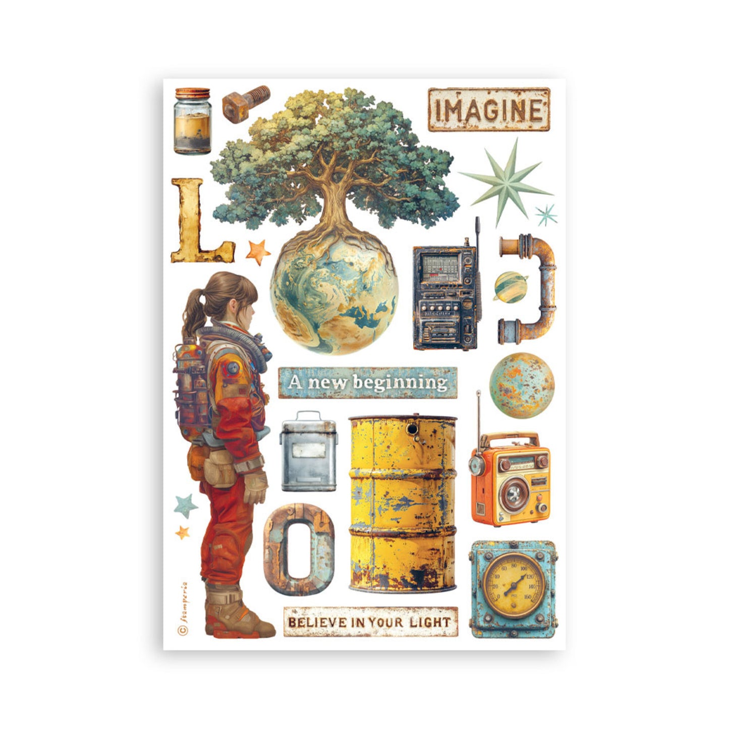 Stamperia A New Beginning washipad