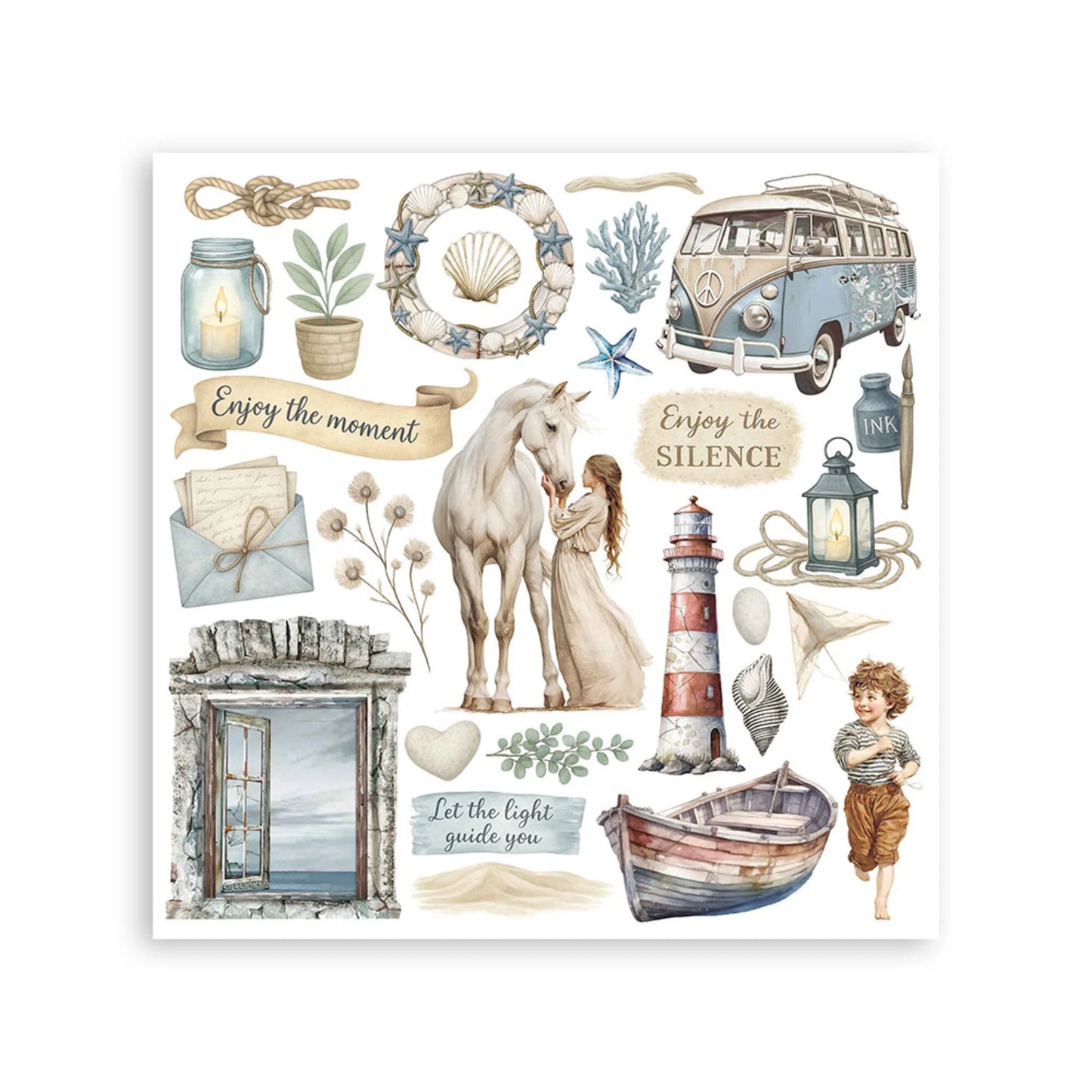 Stamperia Silent Sea rub-on kit