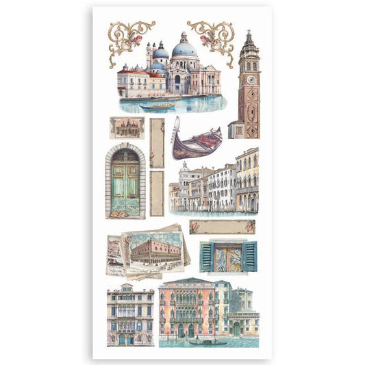 Stamperia - Venice City of Art - 6x12 inch paper cut-outs (4 pcs)