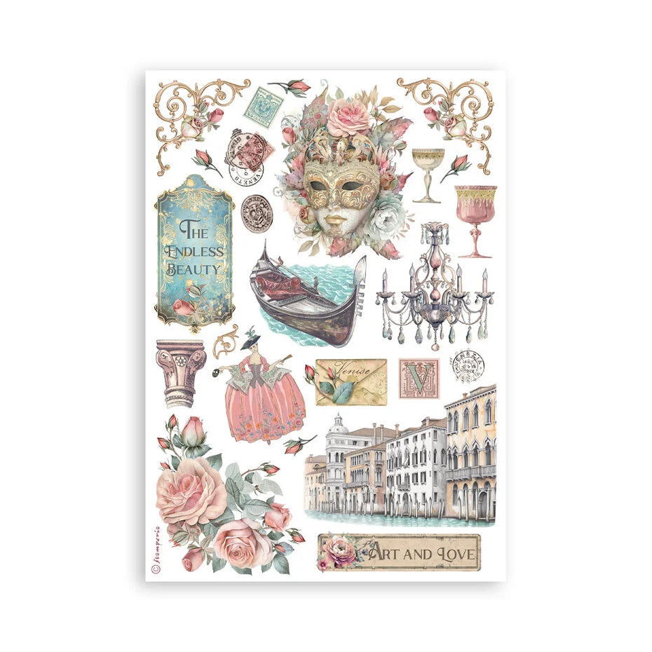 Stamperia - Venice City of Art - A5 washi pad (8 pcs)