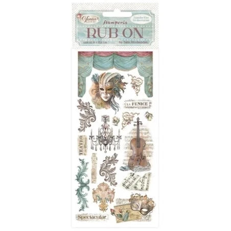 Stamperia - Venice City of Art - Rub-on 4x8,5 inch masks