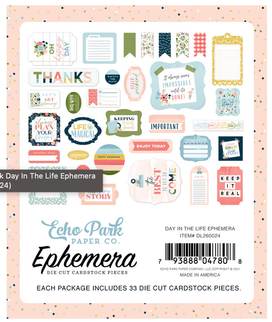 Echo Park - Ephemera - Stanzschnitte