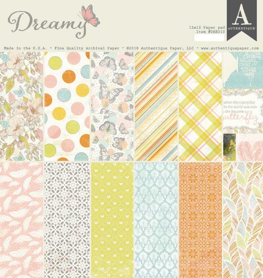 Authentique - dreamy 12x12 inch paper pad