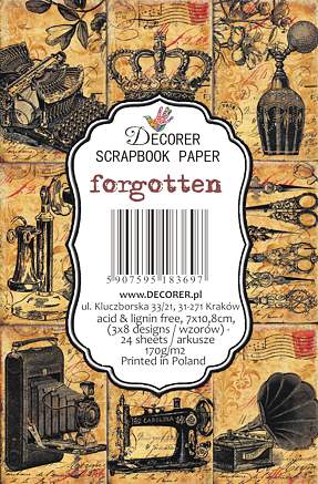 Decorer – Forgotten 7x10,8 cm Scrapbook-Papier