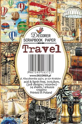 Decorer - Travel 7x10.8 cm scrapbook paper