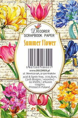 Decorer - Summer Flower 7x10,8 cm scrapbook papier