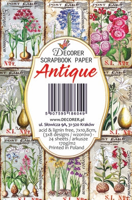 Decorer – Antikes Scrapbook-Papier im Format 7 x 10,8 cm