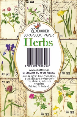 Decorer - Herbs 7x10,8 cm scrapbook papier